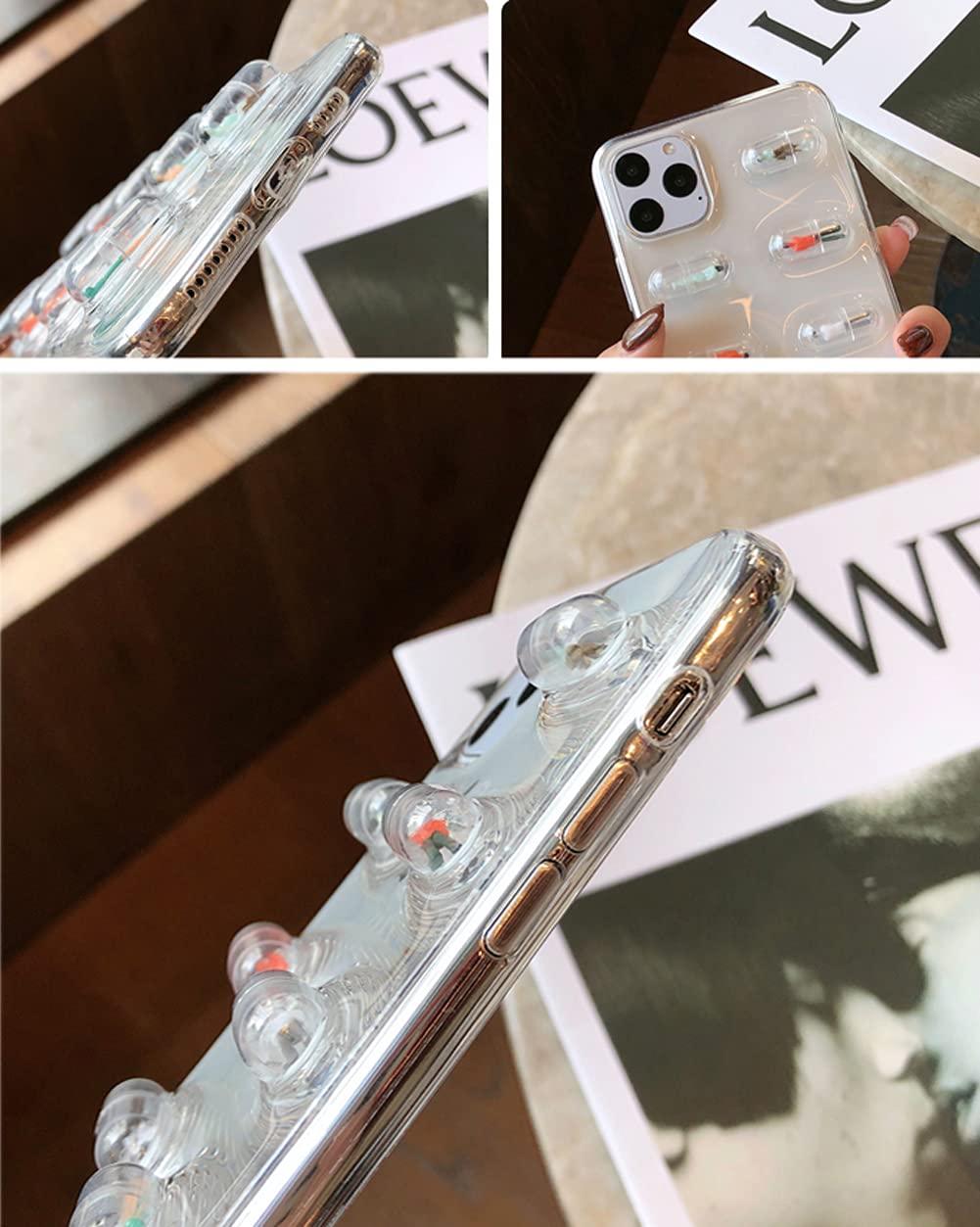 Amazon.co.jp: LA GO GO for iPhone 11 Pro ケース 透明 カプセル